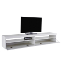 Design woonkamer TV meubel 200cm 4 vakken 2 deuren hoogglans wit Burrata Korting