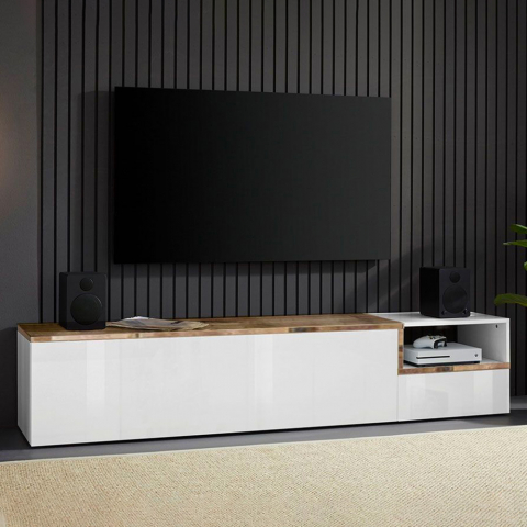 Woonkamer TV meubel 200cm 2 deuren 1 vak design Zet Kiwey Acero L