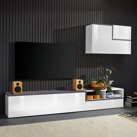 Design wandmeubel TV-meubel woonkamer Zet Skone Ardesia
