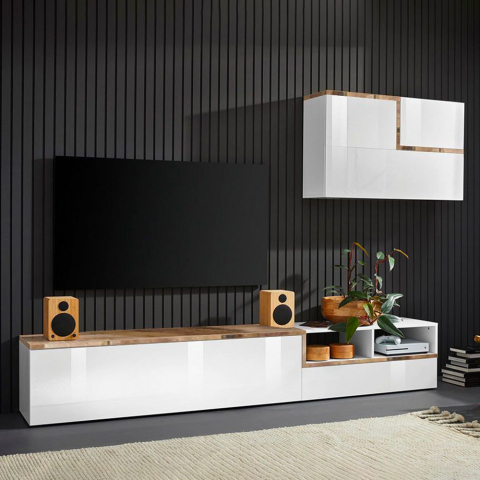 TV-muurkast woonkamer ontwerp Zet Skone Acero