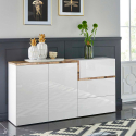 Dressoir 2 deuren 3 laden entree hal eetkamer 150cm Zet Bolan Acero Aanbieding