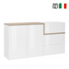 Dressoir 2 deuren 3 laden entree hal eetkamer 150cm Zet Bolan Acero Verkoop