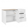 Dressoir 2 deuren 3 laden entree hal eetkamer 150cm Zet Bolan Acero Korting