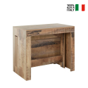 Uitschuifbare houten console eettafel 90x51-300cm Pratika Wood Verkoop