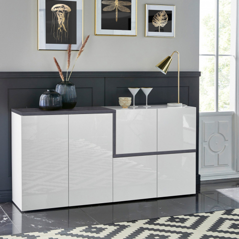 Dressoir 6 deuren 160cm dressoir modern design woonkamer Zet Fabrik Ardesia M Aanbieding