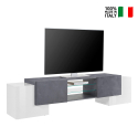 TV meubel 190cm 4 deuren 2 planken modern design Pillon Ardesia XL Verkoop