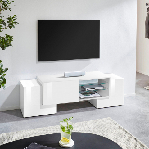 TV meubel 3 deuren 2 planken 150cm woonkamer modern design Pillon M