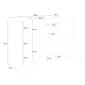 Dressoir 6 deuren modern design dressoir woonkamer 130cm Pillon Vaux Catalogus