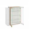 Glanzende witte en houten designvitrine voor woonkamer New Coro Hem Korting