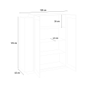 Glanzend wit en leisteen vitrinekast 115cm modern design voor woonkamer New Coro Hem Catalogus