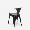 industrieel design tafel set 80x80cm 4 stoelen Lix stijl bar keuken hustle white 