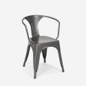 Industrieel design set met tafel 80x80 cm en 4 stoelen Hustle 