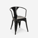 set van 4 stoelen stijl tafel 80x80cm industrieel design bar keuken reims dark 