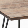 set industrieel design tafel 80x80cm 4 stoelen Lix stijl keuken bar reims 