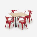 set tafelset 80x80cm industrieel ontwerp 4 stoelen stijl bar keuken reims light Kosten