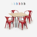 set tafelset 80x80cm industrieel ontwerp 4 stoelen Lix stijl bar keuken reims light Catalogus