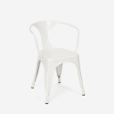 Roestvrij stalen tafel set 80x80cm met 4 stoelen in industriële stijl Century Black 