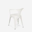 Roestvrij stalen tafel set 80x80cm met 4 stoelen in industriële stijl Century Black 