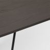Set met houten tafel 120x60 cm en 4 stoelen in industriële stijl Wismar 