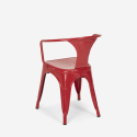 Industriële stijl set met stalen tafel 80x80 cm en 4 stoelen Century 