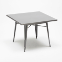 set keuken industrieel tafel 80x80cm 4 stoelen Lix hout metaal century wood 