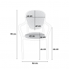 Set ronde beige tafel 80x80cm 2 stoelen modern design outdoor Valet 