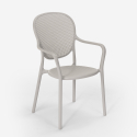 Outdoor set met ronde beige tafel 80x80 cm en 2 design stoelen Valet 
