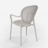 Outdoor set met ronde beige tafel 80x80 cm en 2 design stoelen Valet 