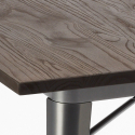 keukentafelset 80x80cm 4 industriële houten stoelen in Lixstijl hustle top light 