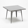 industriële keuken set tafel 80x80cm 4 houten metalen Lix stoelen century top light Karakteristieken
