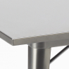 industriële keuken set tafel 80x80cm 4 houten metalen Lix stoelen century top light Afmetingen