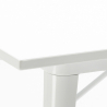 set van 4 industriële Lix stoelen houten tafel staal keuken 80x80cm century white top light Afmetingen