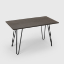 tafelset 120x60cm 4 industriële houten Lix eetkamerstoelen wismar wood 