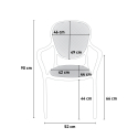 Outdoor set met ronde zwarte tafel 80x80 cm en 2 design stoelen Valet Dark 