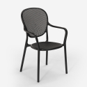 Outdoor set met ronde zwarte tafel 80x80 cm en 2 design stoelen Valet Dark 