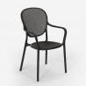 Outdoor set met ronde zwarte tafel 80x80 cm en 2 design stoelen Valet Dark 