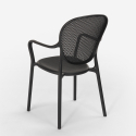 Outdoor set met ronde zwarte tafel 80x80 cm en 2 design stoelen Valet Dark 