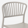 Set met ronde beige tafel 80x80 cm en 2 modern design stoelen Gianum 