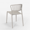 Set met ronde beige tafel 80x80 cm en 2 modern design stoelen Gianum 