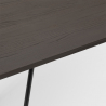 tafel set 120x60cm 4 stoelen Lix hout industrieel wismar top licht Afmetingen