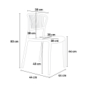 Indoor-outdoor set met vierkante zwarte tafel 70x70 cm en 2 design stoelen Magus Dark 