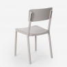Set 2 stoelen polypropyleen ronde tafel 80x80cm beige design Aminos 