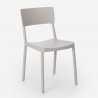 Set met ronde zwarte tafel 80x80 cm en 2 stoelen in modern design Aminos Dark 