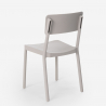 Set met ronde zwarte tafel 80x80 cm en 2 stoelen in modern design Aminos Dark 