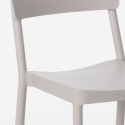 Set met ronde zwarte tafel 80x80 cm en 2 stoelen in modern design Aminos Dark 