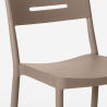 Set 2 stoelen polypropyleen design ronde tafel 80x80cm beige Ipsum 