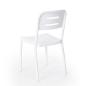 Set met vierkante beige polypropyleen tafel 70x70 cm en 2 design stoelen Larum 