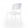 Set met vierkante beige polypropyleen tafel 70x70 cm en 2 design stoelen Larum 