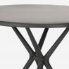 Ronde zwarte tafel set 80x80cm 2 stoelen modern design Ipsum Dark 