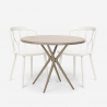Set met 2 design stoelen en ronde beige tafel 80x80 cm van polypropyleen Kento Catalogus